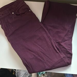 Purple Straight Leg Jeans